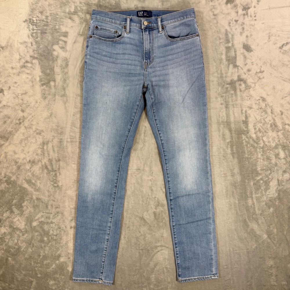 GAP Slim Soft Wear Jeans Men's‎ Size 31x34 Blue Light Wash Stretch Denim Pants